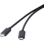 Kabel USB 3.1 Gen 2 Renkforce 1 m ze złączem USB-C, czarny