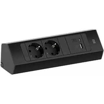 Listwa zasilająca Bachmann CASIA 2 z 2 gniazdami CEE7/3 i 1 portem USB A/C 22W