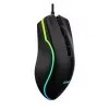 Przewodowa podgrzewana mysz gamingowa ActiveJet AMY-W390 — symetryczna, optyczna 2000 DPI, USB typu A, 4 przyciski, czarna