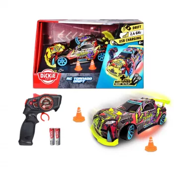 Samochód zdalnie sterowany Dickie Tornado Drift RTR 2.4 GHz — gotowy do jazdy drift car