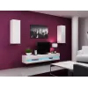 Szafka pod telewizor cama meble VIGO NEW 30/180/40, biały połysk na blacie, płyta wiórowa, 1800×400×300 mm