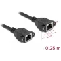 Kabel sieciowy DeLOCK 90782 Czarny 0,25 m Cat6a S/FTP