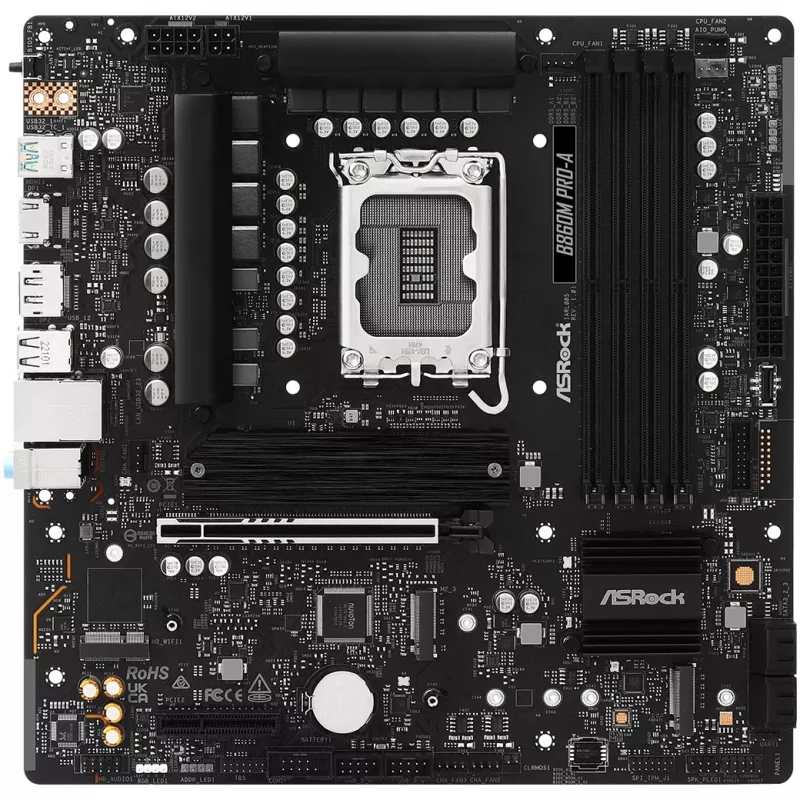 Płyta główna ASRock B860M Pro-A micro ATX — Intel B860, LGA 1851, DDR5, 4 DIMM, do 256 GB, 2.5Gb Ethernet