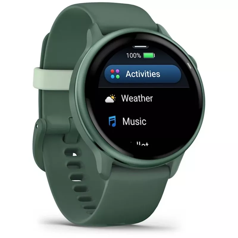 Smartwatch GARMIN vívoactive 6 – zegarek sportowy, koperta aluminiowo-polimerowa 42 mm, wyświetlacz AMOLED 1,2 cala, GPS, 5 ATM, optyczny pulsometr, SpO2, 8 GB, zielony
