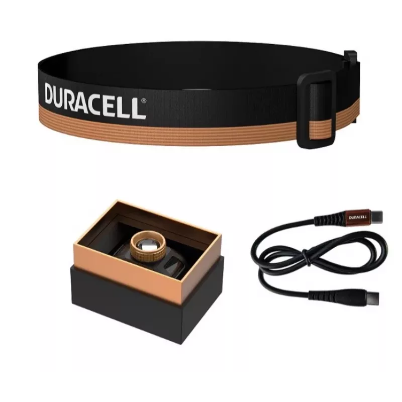 Lampa czołowa Duracell DH850R Gift Box czarna, pomarańczowa