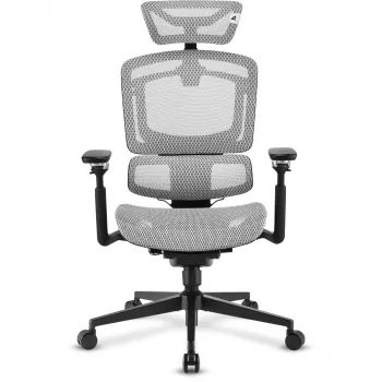 Fotel biurowy Sharkoon OfficePal C50M — siedzisko tapicerowane, oparcie siatkowe, czarny, oparcie 49×63 cm, szerokość siedziska 50 cm
