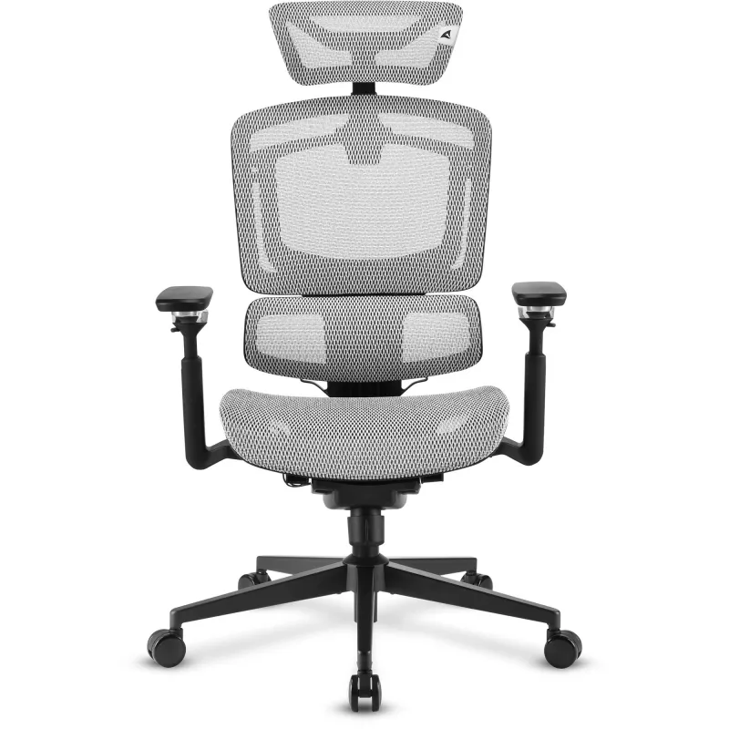 Fotel biurowy Sharkoon OfficePal C50M — siedzisko tapicerowane, oparcie siatkowe, czarny, oparcie 49×63 cm, szerokość siedziska 50 cm