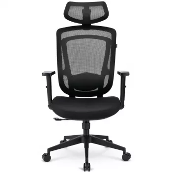 Krzesło biurowe Sharkoon OfficePal C10 — czarny, ergonomiczny design, regulowana wysokość