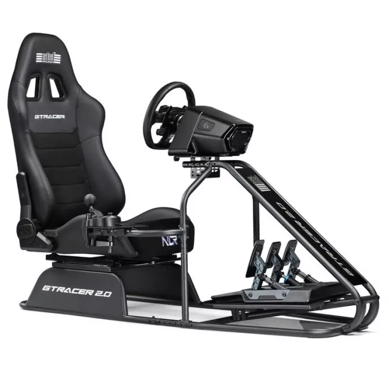 Kokpit symulatora wyścigowego Next Level Racing GTRacer 2.0 Czarny z regulowaną ramą fotela