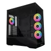 Obudowa PC Lian Li Vector V100 Midi Tower — Czarna z przezroczystym panelem, obsługa 3×120 mm wentylatorów bocznych + 1×120 mm tylnego, HDD 3,5 cala, SSD 2,5 cala, 235,5×446×484,6 mm