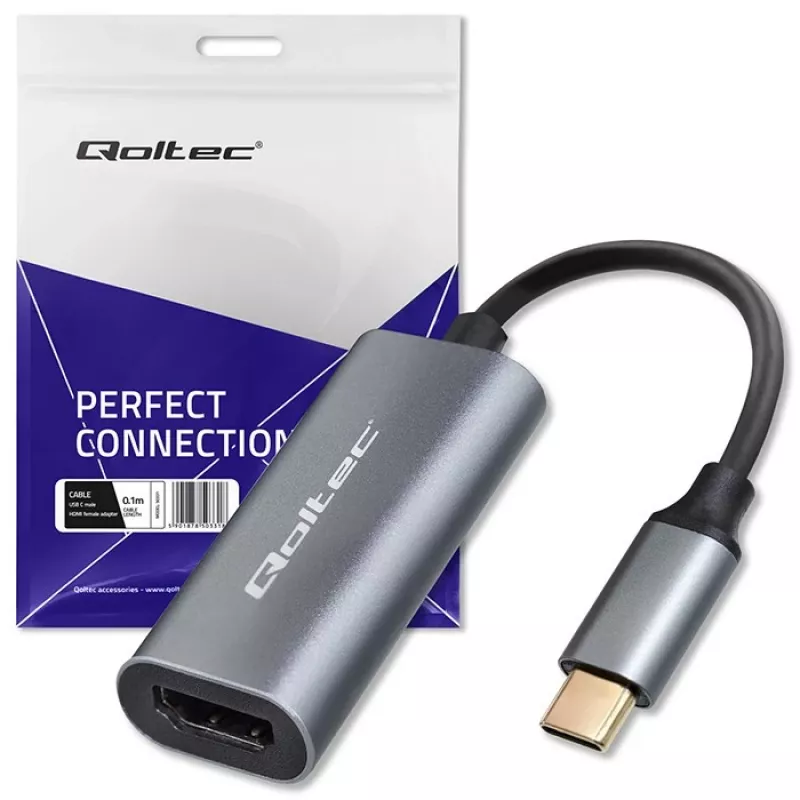 Adapter USB-C na HDMI 4K 60 Hz 32 AWG QOLTEC
