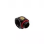 Adapter kątowy BitsPower 1/4 cala BSPP żeński na 1/4 cala BSPP — czerń węglowa (BP-CBWP-C39)