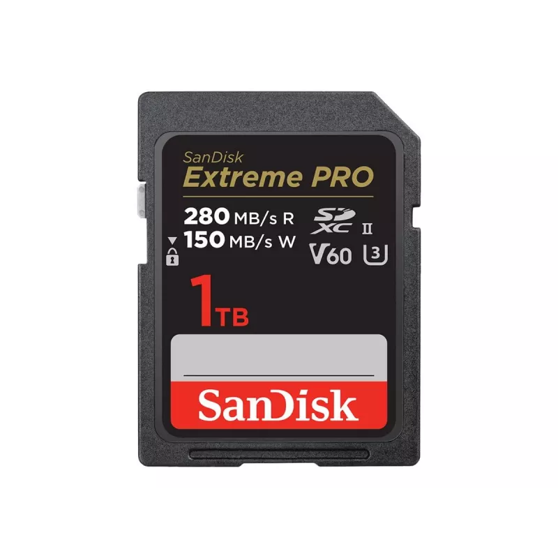SanDisk Extreme Pro - Karta pamięci flash - 1TB - Klasa wideo V60 / UHS-II U3 / Class10 - SDXC UHS-II (SDSDXEP-1T00-GN4IN)