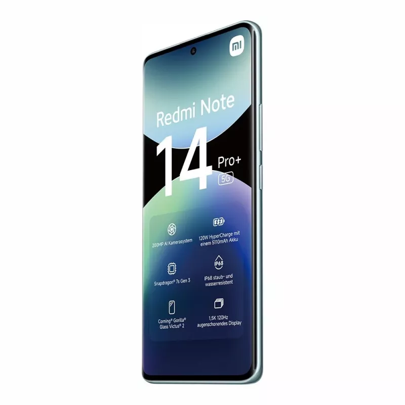Smartfon Xiaomi Redmi Note 14 Pro+ 5G — 6,67 cala AMOLED, 8 GB RAM, 256 GB, 200 MP, IP68, 5110 mAh