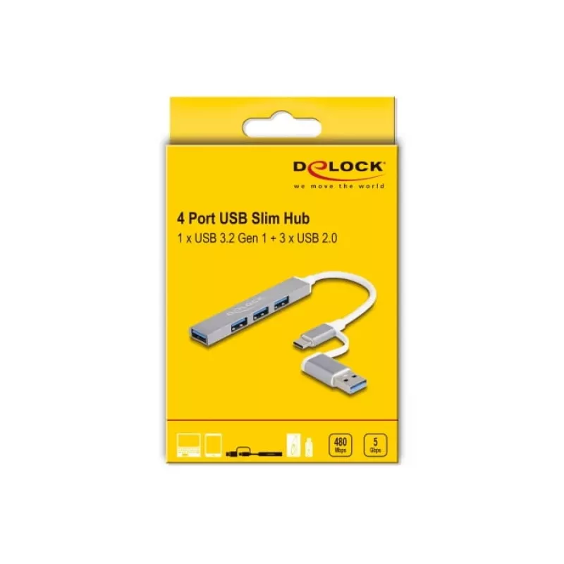 Delock 64214 Produkt Srebrny