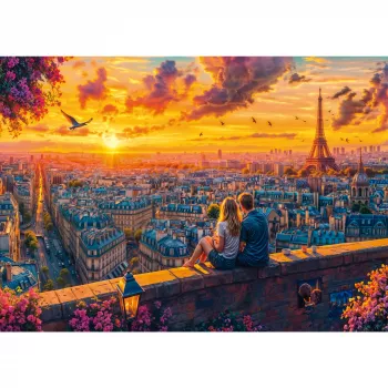 Puzzle, schmidt spiele Paryskie szepty na dachu — 1000 elementów