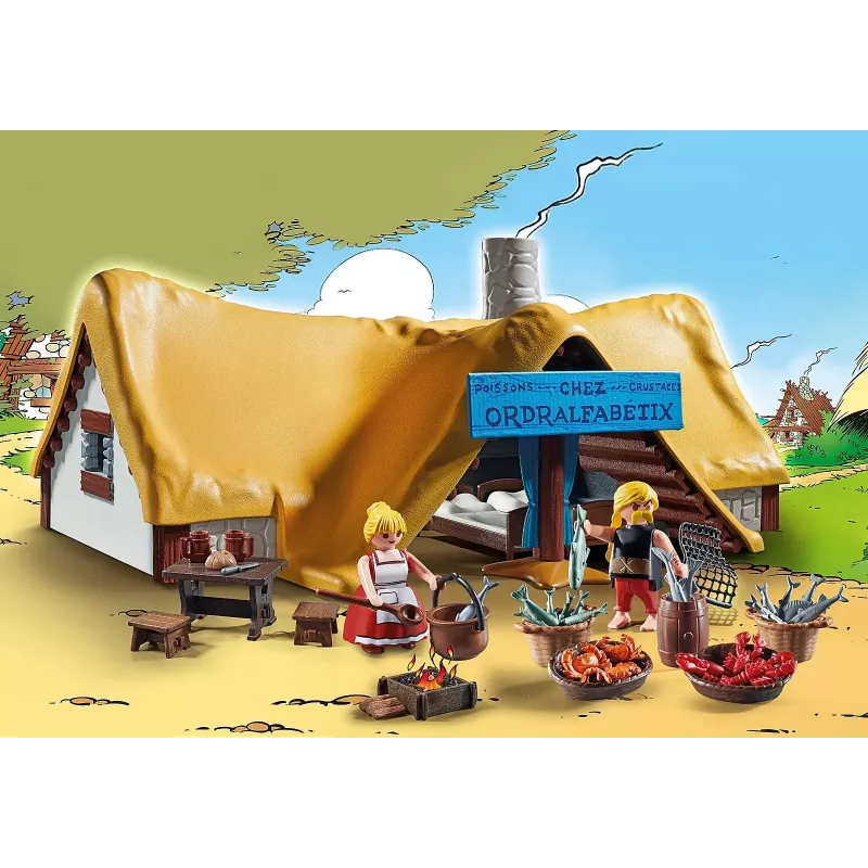 Playmobil 71266 Asterix: Chata Unhygienixa Unhygienix i jego żona Bakteria Kolekcja Figurki Asterix Kolekcjonerzy i Fani Zabawna Wyobraźnia Ro
