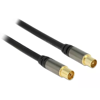 Kabel koncentryczny RG-6/U DeLOCK 88923 2m IEC Czarny