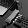 GEMBIRD USB Type-C 6-w-1 adapter wieloportowy A-CM-COMBO5-06 — HDMI, PD 54W, Gigabit LAN, 2× USB-A, Type-C (5 Gbit/s)