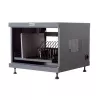 Półka rack TECHLY 367652 organizer kabli z mocowaniem samoprzylepnym 3M, stal, 550×550×410 mm, czarny