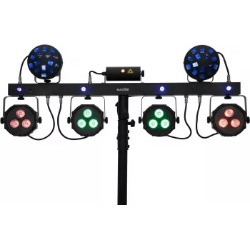 Lampa LED PAR EUROLITE KLS Laser Bar Next FX 51741094 — kompaktowy wash sceniczny ze zintegrowanymi efektami laserowymi