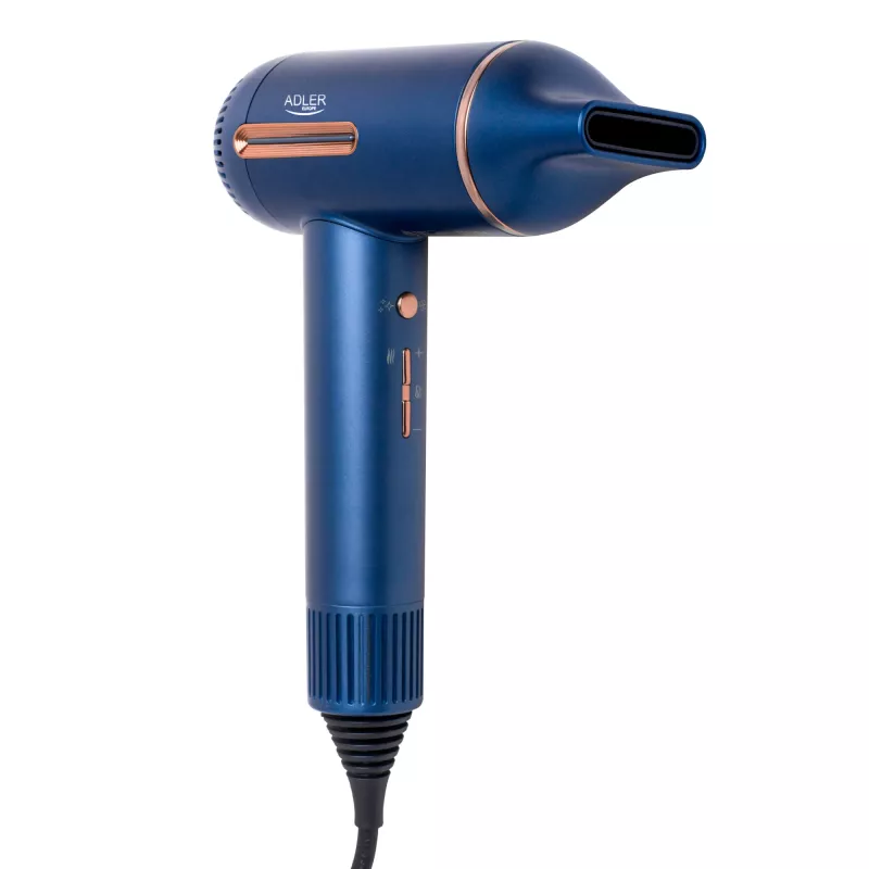 Suszarka do włosów Adler | AD 2271 SUPERSPEED | 1500 W | Liczba ustawień temperatury 6 | Funkcja jonizacji | Dysza dyfuzorowa | Niebieska