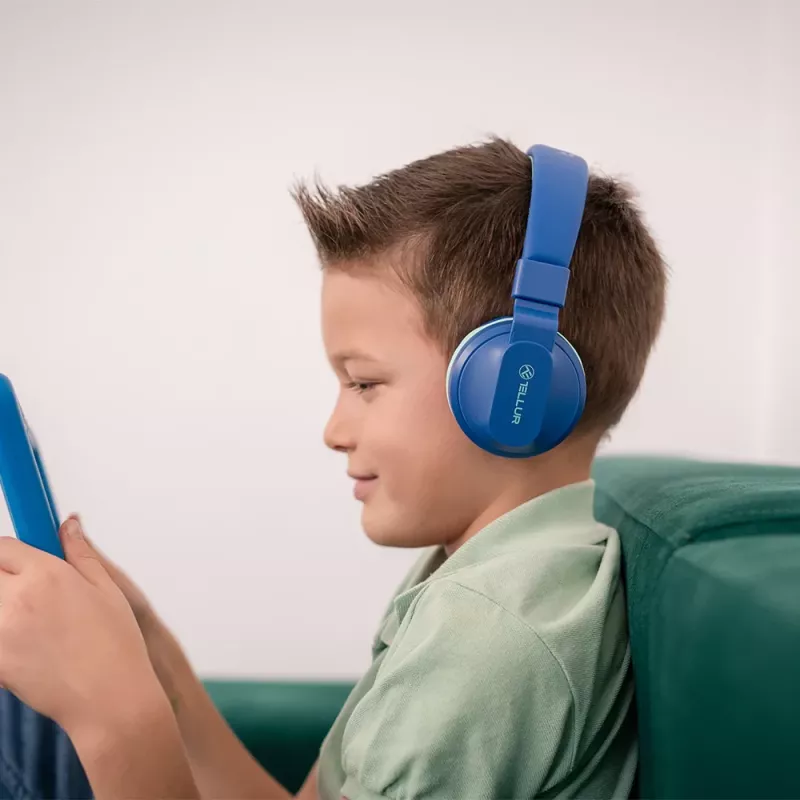Słuchawki Tellur Buddy Bluetooth nauszne niebieskie