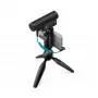 Sennheiser MKE 400 Mobile Kit - pojemnościowy, superkardioidalny mikrofon z filtrem dolnoprzepustowym i statywem Manfrotto