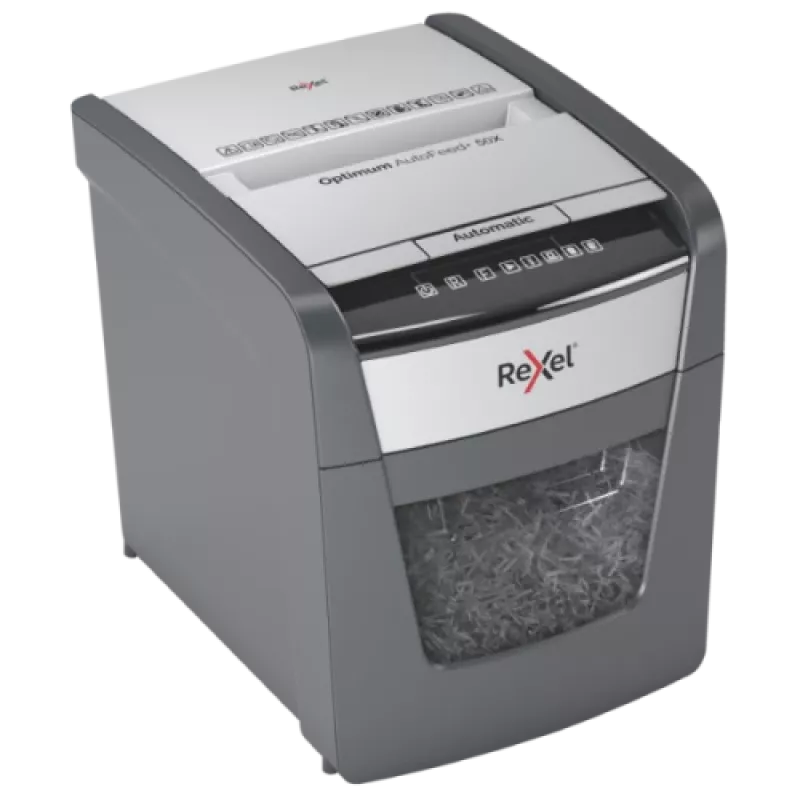 Rexel Optimum AutoFeed+ 50X Automatyczna niszczarka dokumentów z cięciem krzyżowym P4