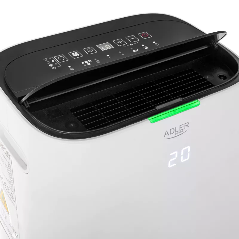 Adler 2-w-1 Osuszacz powietrza i oczyszczacz powietrza | AD 7863 | Moc 420 W | Do pomieszczeń do 140 m3 | Pojemność zbiornika na wodę 6,5 L | Biały