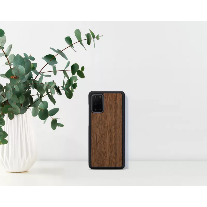 Etui ochronne smartfona mężczyzna i drewno dla Samsung Galaxy S20+ — Koala Czarny