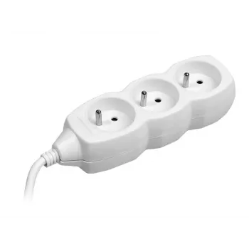 Przedłużacz Tracer PowerCord, 3 gniazda, 3 m, biały