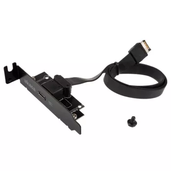 Akasa Low Profile PCI Bracket Adapter USB 3.1 Type C - czarny - Adapter - Cyfrowy/Danych