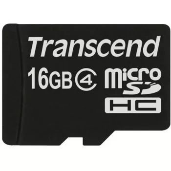 Transcend - Karta pamięci flash - 16 GB - Klasa 4 - microSDHC (TS16GUSDC4)