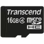 Transcend - Karta pamięci flash - 16 GB - Klasa 4 - microSDHC (TS16GUSDC4)
