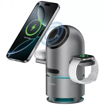 Stacja ładująca ChargeBot Sound Qi2 szary