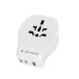 Podróżny adapter ścienny GEMBIRD TPA-1A2C20-02-W 20W — 1×USB-A + 2×USB-C, wtyczka typu G, 100–250V, biały