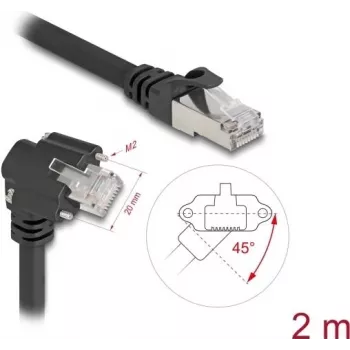 DeLOCK kabel sieciowy Czarny 2 m Cat6 S/FTP RJ-45