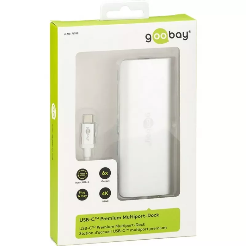 Wentronic goobay - Stacja dokująca - (USB-C) - 10Mb LAN (76788)