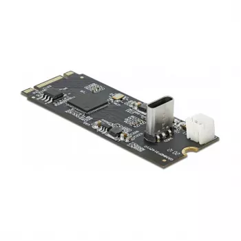 Konwerter M.2 Key B+M męski na USB Type-C żeński, DeLOCK, 63174
