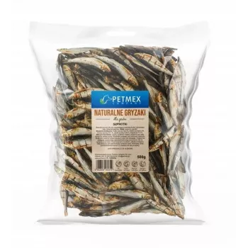 Mokra karma dla psa PETMEX Szprotki 500 g – mokra karma dla psa, posiłek na bazie ryb, puszka 500 g