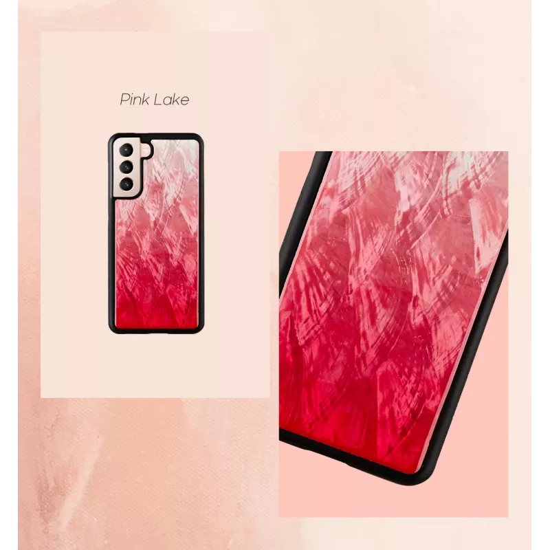Etui iKins do Samsung Galaxy S21+ — różowe z czarnymi akcentami