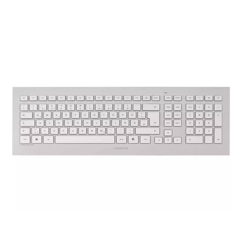 CHERRY DW 8000 klawiatura Mysz w zestawie Biurowa RF Bezprzewodowa QWERTZ Niemiecki Srebrny, Biały