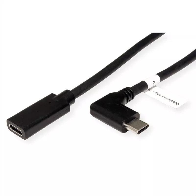 ROLINE 11.04.5496-10 - 2 m - USB Type-C - USB Type-C - Wtyk - Gniazdo - Kątowy (11.04.5496)