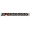 Listwa zasilająca Gembird EG-PDU-014-FC14, 8 gniazd AC, wejście C14, kabel 3 m, obudowa aluminiowa 1U, 10 A, 3680 W