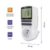 Elektroniczny timer QOLTEC PC0628 z wyświetlaczem LCD, odliczanie 24-godzinne