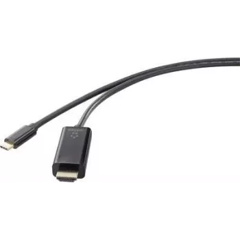 Renkforce RF-4531592 Adapter wideo 1,8 m USB Type-C HDMI Czarny (RF-4531592)