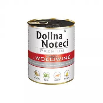 Mokra karma dla psa Dolina Noteci Wołowina i Wieprzowina Adult 800 g puszka — 11% białka, 78% wilgotności