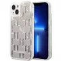 Karl Lagerfeld KLHCP14MLMNMS iPhone 14 Plus 6.7 etui twarde srebrne / srebrne Liquid Glitter Monogram