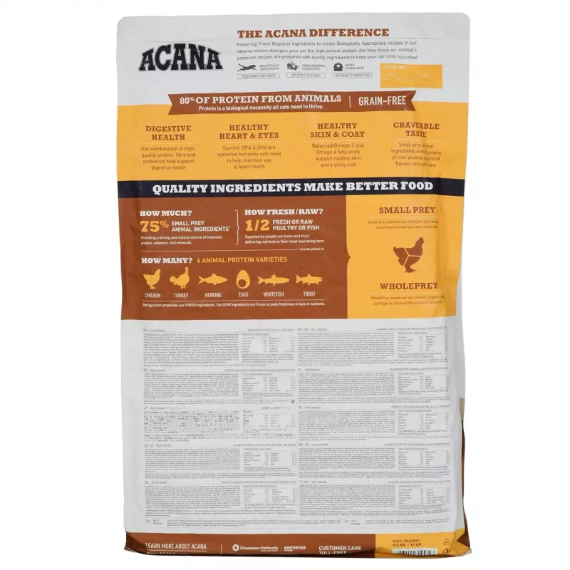 Acana Wild Prairie Cat - sucha karma dla kota - 4,5 kg